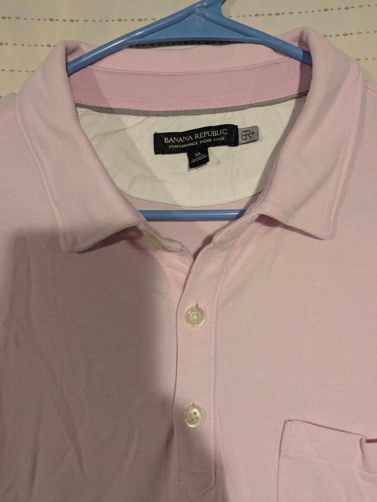 Banana Republic Performance Pique Pocket Polo - Mens XL - Light Pink - Image 2
