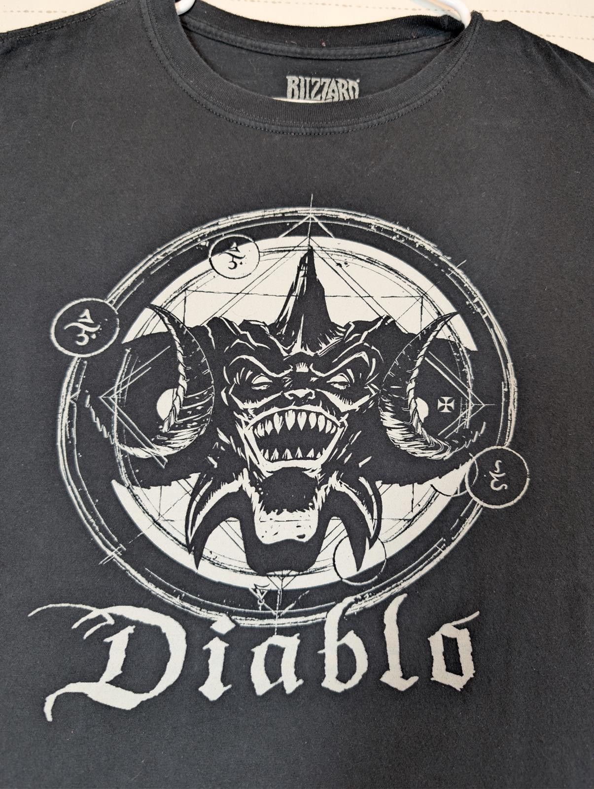 Blizzard Entertainment Diablo Graphic Logo Black Crewneck T-Shirt Mens Large - Image 3