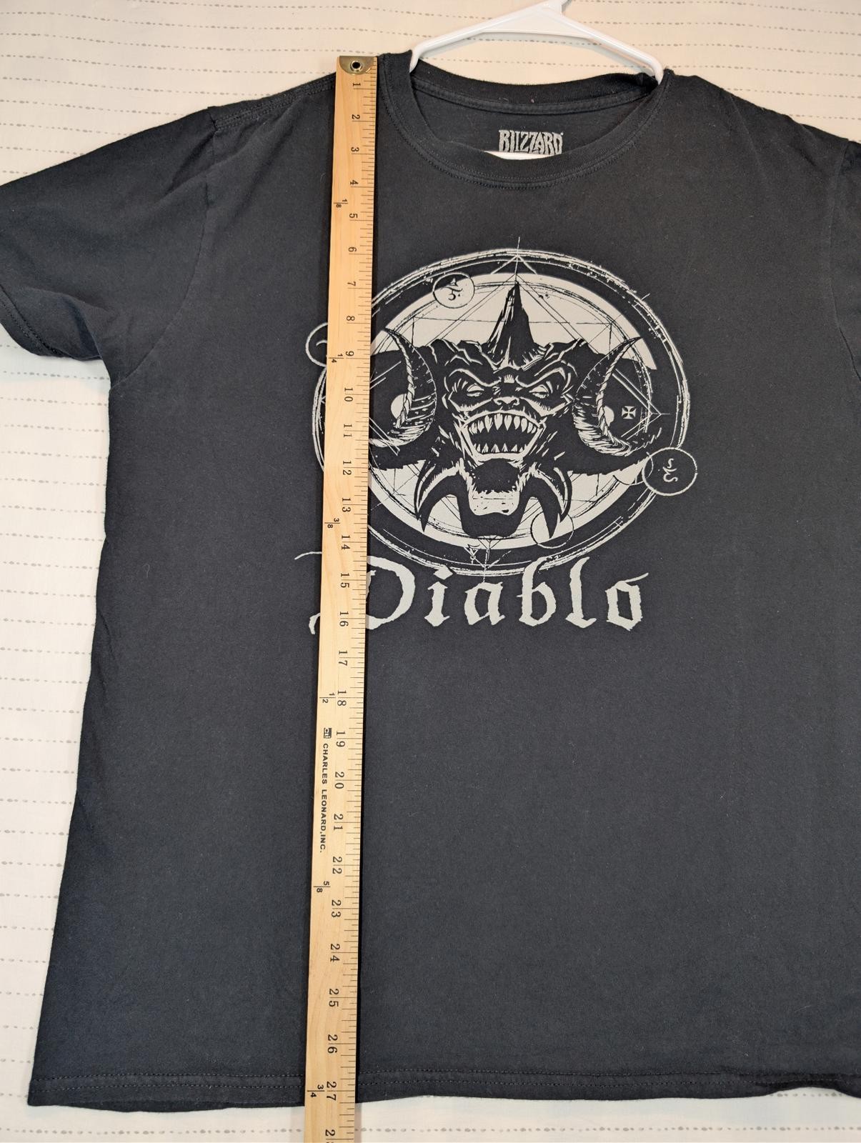 Blizzard Entertainment Diablo Graphic Logo Black Crewneck T-Shirt Mens Large - Image 6