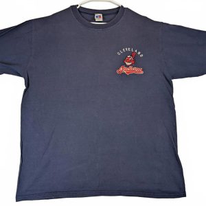 Russell Athletic Cleveland Indians Embroidered Logo MLB T-Shirt Mens XL