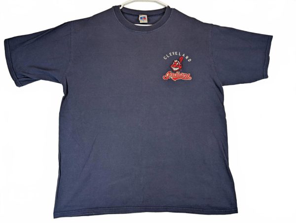 Russell Athletic Cleveland Indians Embroidered Logo MLB T-Shirt Mens XL