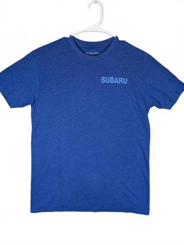 Subaru Boxer Engine Graphic T Shirt Logo Short Sleeve Mens Small Blue