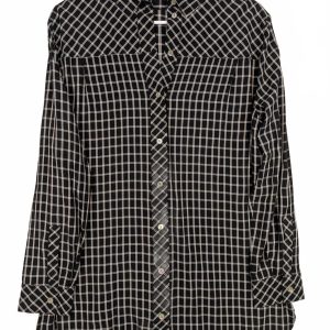 J.Jill Plaid Check Button Front Long Sleeve Shirt Top Womens Medium