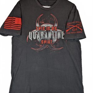 Grunt Style Quarantine Shirt Graphic Biohazard Tee Mens Large Patriotic