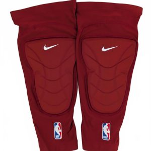 Nike NBA Knee Pads Red Padded Compression Sleeves Mens L XL Pair