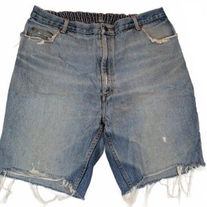 Duke Haband Denim Cutoff Jean Shorts Jorts Distressed Frayed Hem Mens 38x9 Waist