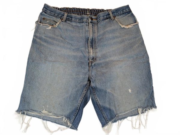 Duke Haband Denim Cutoff Jean Shorts Jorts Distressed Frayed Hem Mens 38x9 Waist