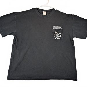 Looney Tunes Bugs Bunny Bowling Alley Embroidered Pocket T-Shirt Mens XL Black