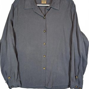 Royal Robbins Textured Button Front Shirt Mens XL Blue Long Sleeve
