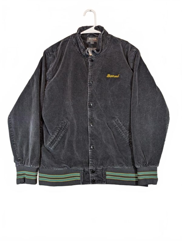 Diamond Supply Co Champs Corduroy Button Front Varsity Jacket Mens Size Large