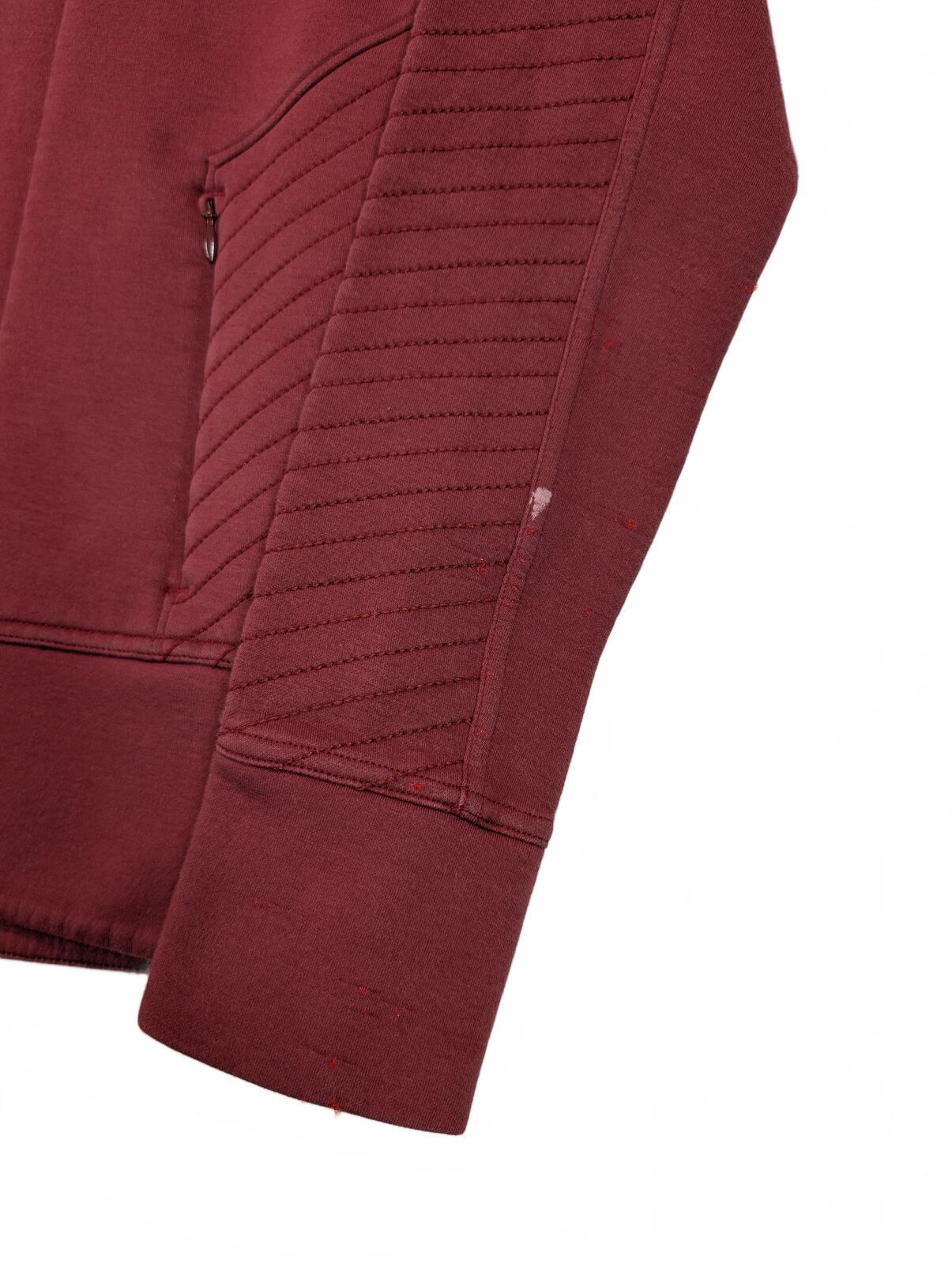 5.11 Tactical Burgundy Full Zip Moto Panel Hoodie Jacket Top Womens Size Small - Image 8