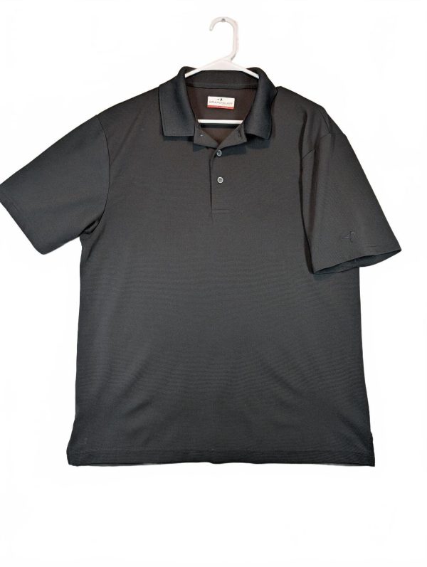 Grand Slam Performance Textured Golf Polo Shirt Short Sleeve Athletic Mens Large