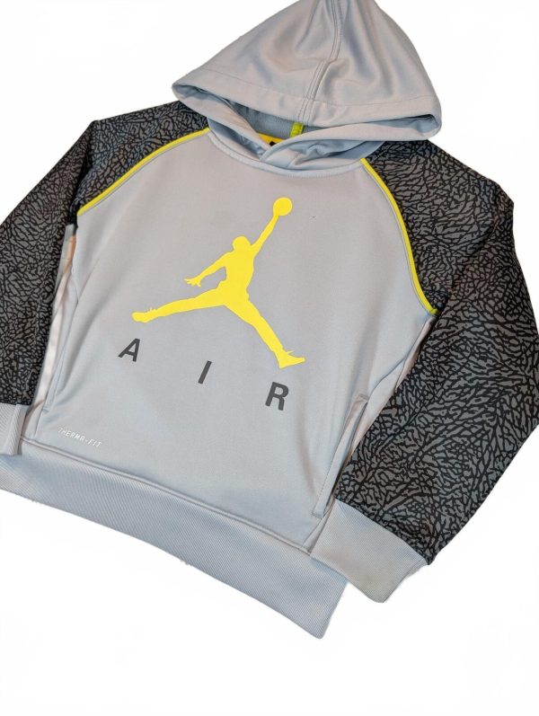 Jordan Air Therma-Fit Jumpman Elephant Print Pullover Hoodie Boys XS 3-4 Yrs