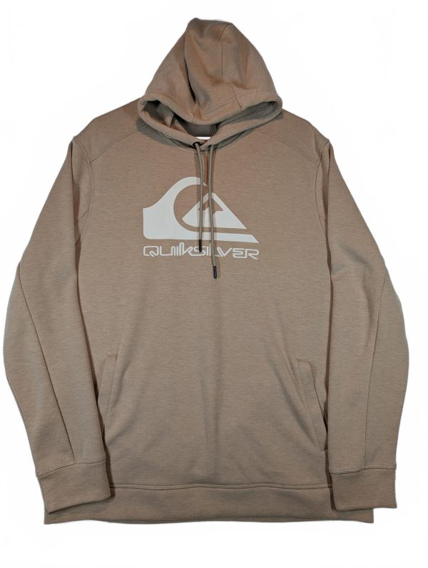 Quiksilver Waffle Knit Pullover Hoodie Surf Casual Outdoor Tan Mens Large