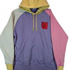 Teddy Fresh Colorblock Pullover Hoodie Pastel Logo Streetwear Mens Large