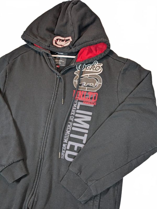 Ecko Unltd Full Zip Graphic Fleece Streetwear Heavyweight Y2K Hoodie Mens XL