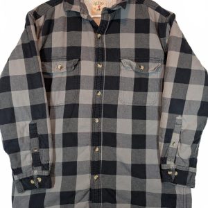 Red Head Sherpa Lined Buffalo Plaid Flannel Shirt Jacket Outdoor Mens Large