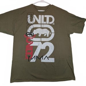 Ecko Unltd Rhino Graphic Logo Streetwear Crewneck T-Shirt Mens 3XL Olive