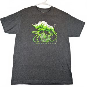 Ecko Unltd Rhino Graphic Logo Drip Short Sleeve Heather Gray Crewneck Mens Large