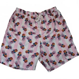 Pineapple Stripe Swim Trunks Beach Board Shorts Mens Medium