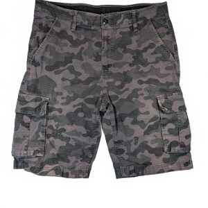Southpole Cargo Camo Ripstop Utility Shorts Mens 38x11 Gray Black Streetwear