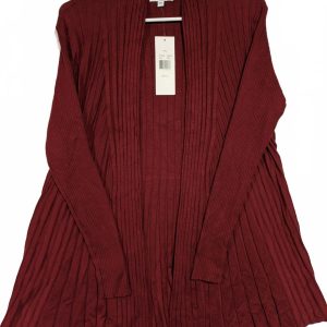 BRCH NY Ribbed Open Front Cardigan Sweater Womens Plus XL PXL