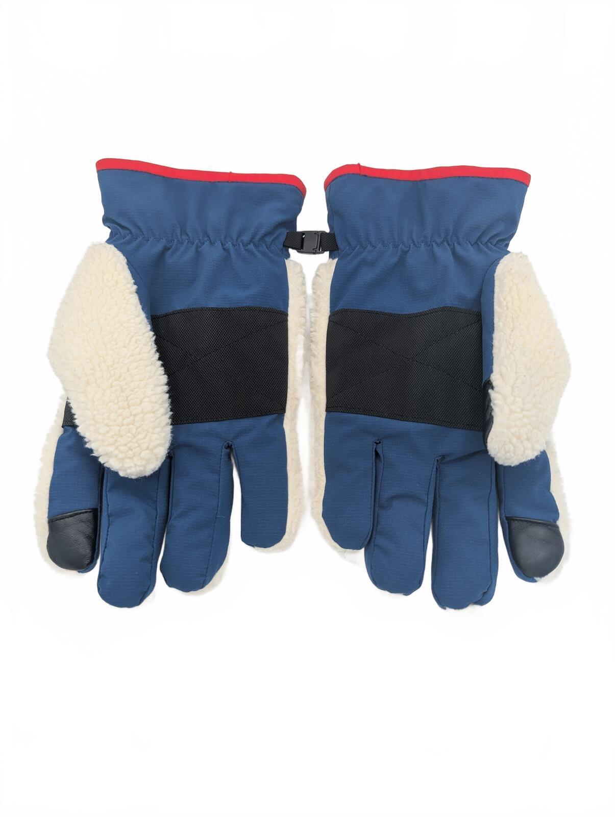 Polo Sport Ralph Lauren Sherpa Fleece Winter Ski Gloves Unisex Large Blue Red - Image 3