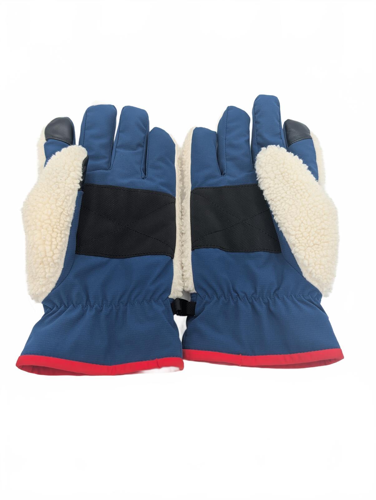 Polo Sport Ralph Lauren Sherpa Fleece Winter Ski Gloves Unisex Large Blue Red - Image 4