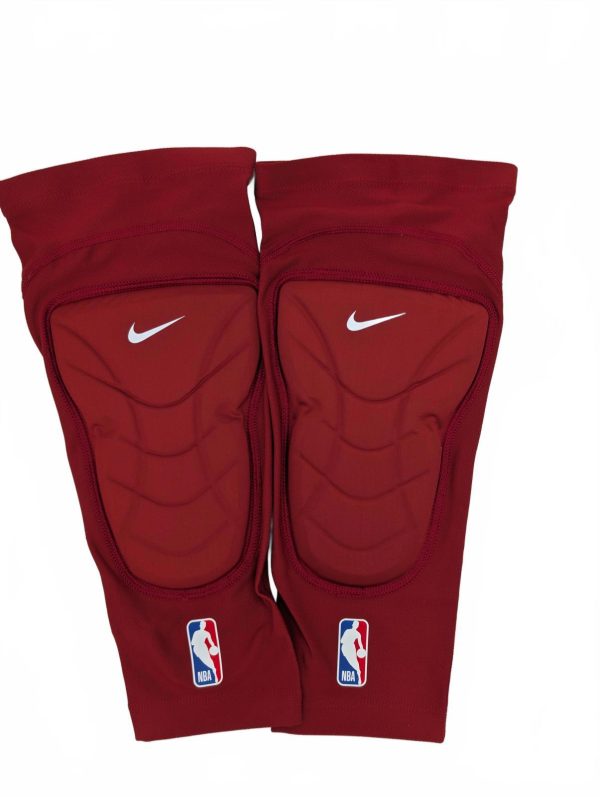Nike Pro NBA Padded Knee Sleeves Red Compression Basketball Mens LXL