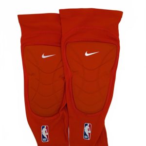 Nike Pro NBA Padded Knee Sleeves Orange Compression Basketball Mens LXL