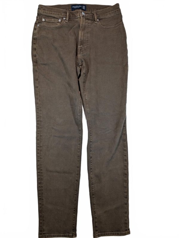 Abercrombie & Fitch Athletic Slim Brown Stretch Jeans Mens 30x32