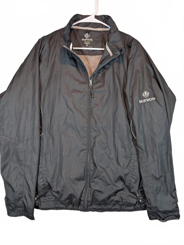 Sunice Storm Black Full Zip Lightweight Windbreaker Jacket Mens Large