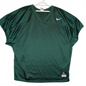 Nike Football Practice Jersey Green Mesh V Neck Athletic Mens XL