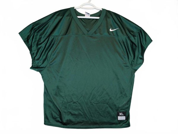 Nike Football Practice Jersey Green Mesh V Neck Athletic Mens XL