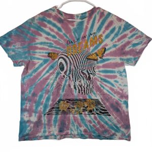 Chemistry Only In My Dreams Tie Dye Graphic Trippy Acid Skull T Shirt Mens XL