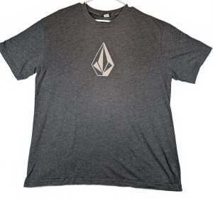 Volcom Classic Stone Logo Graphic Heather Gray Skate T Shirt Mens XL