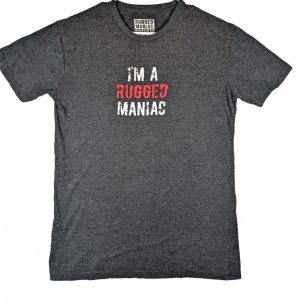 Rugged Maniac Graphic Logo T Shirt Short Sleeve Crewneck Casual Mens M