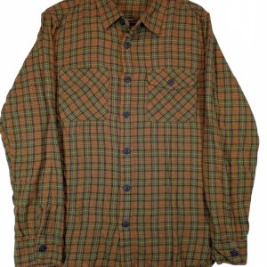 Stoic Plaid Flannel Button Up Shirt Heavy Cotton Outdoor Mens Large