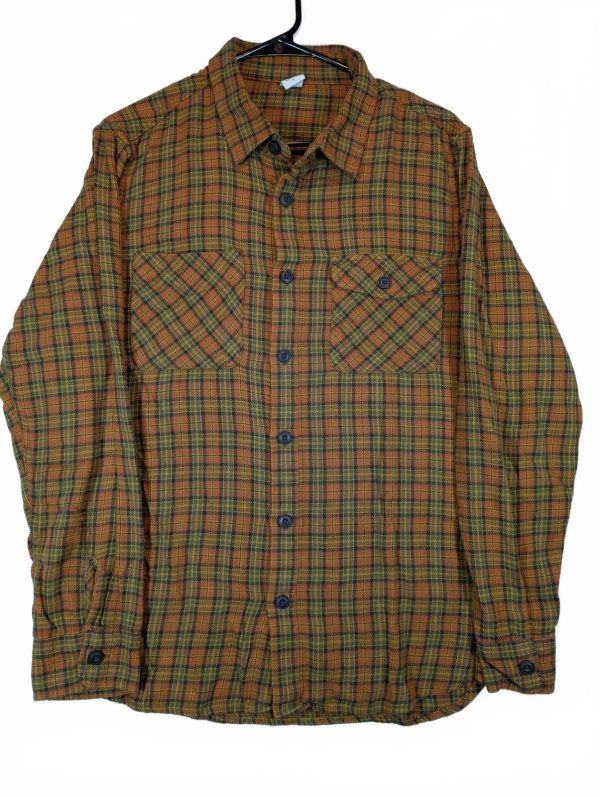 Stoic Plaid Flannel Button Up Shirt Heavy Cotton Outdoor Mens Large