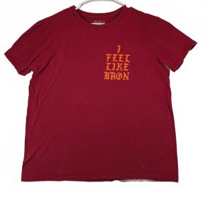 Ilthy Graphic Logo T Shirt Streetwear Kanye Pablo I Feel Like Bron Men Large Red