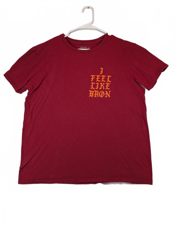 Ilthy Graphic Logo T Shirt Streetwear Kanye Pablo I Feel Like Bron Men Large Red