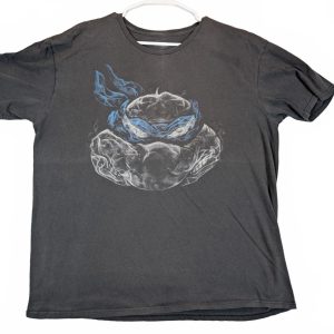 Teenage Mutant Ninja Turtles Blue Mask Graphic T Shirt Gray Mens XXL