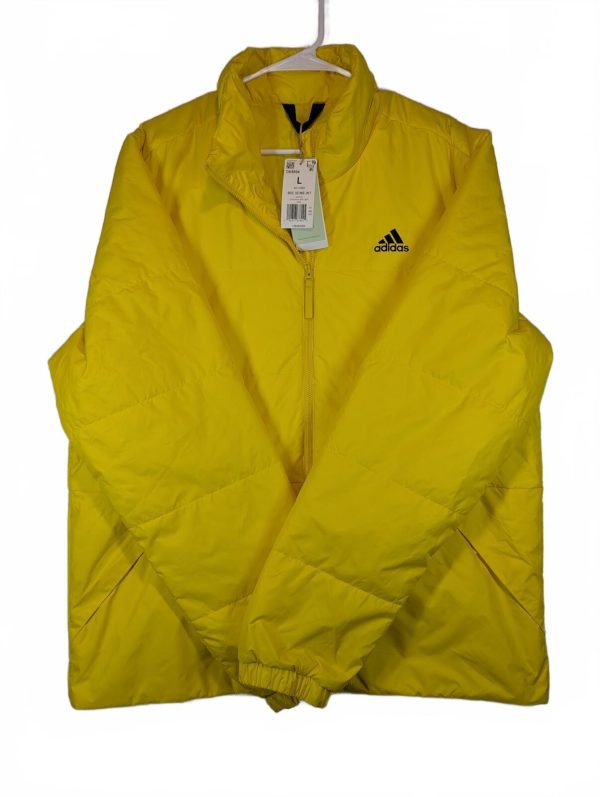 Adidas Puffer Full Zip Insulated Jacket Yellow Safety Work Mens Large NWT