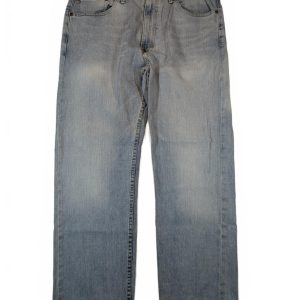 Levi's 505 Light Wash Blue Cotton Denim Regular Straight Jeans Mens 36x29