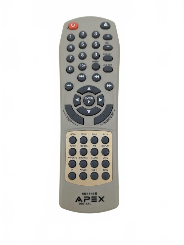 Apex RM1115 OEM DVD Remote Control Replacement Gray For Apex Unisex One Size