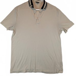 Express Pima Cotton Pique Polo Shirt Contrast Collar Short Sleeve Mens Medium