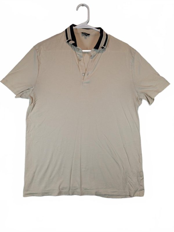 Express Pima Cotton Pique Polo Shirt Contrast Collar Short Sleeve Mens Medium
