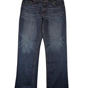 George Straight Dark Wash Stretch Five Pocket Blue Denim Jeans Mens Size 36x30