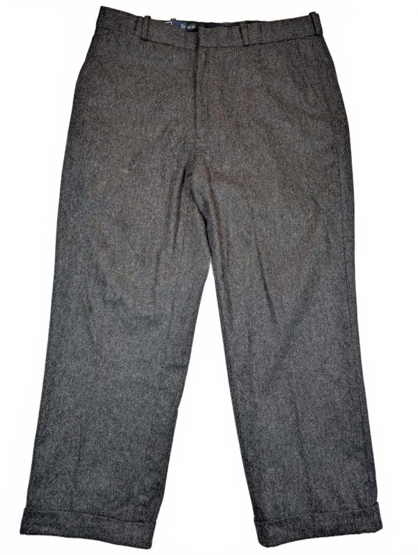 Polo Ralph Lauren Wool Dress Pants Classic Gray Hemmed Mens 36x26