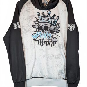 Combat Life Winter Throne Skull Graphic Hoodie Pullover Mens Small